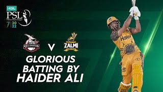 Glorious Batting By Haider Ali | Lahore Qalandars vs Peshawar Zalmi | Match 9 | HBL PSL 7 | ML2T