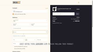Small tutorial to add your complete address for fast and assured delivery