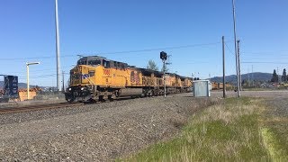 UP 7080 Northbound Manifest at Springfield, OR.