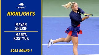 Mayar Sherif vs. Marta Kostyuk Highlights | 2022 US Open Round 1