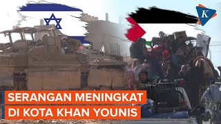 Serangan Israel ke Gaza Kian Intens, Warga Mengungsi dari Khan Younis