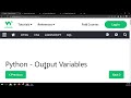 W3schools Python   Output Variables