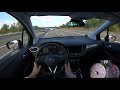 2021 opel crossland 1.2 di turbo automatic 130 ps top speed autobahn drive pov