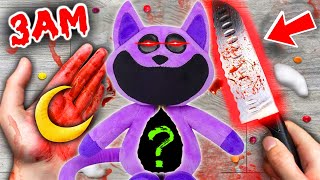 (WHAT'S INSIDE?) CUTTING OPEN HAUNTED CATNAP DOLL AT 3AM!! * Smiling Critters Are CURSED!! *