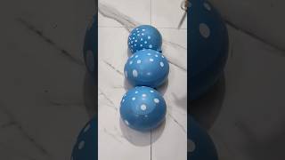 Blue Polkadot Orbies Filled Balloon Popping Reverse Video Asmr #balloonpop #balloonpopping