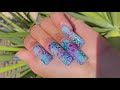 JELLY SNAKE SKIN NAILS AT HOME | HARD GEL | NON DOMINANT HAND SLAY