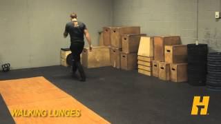 Walking Lunges - Short Demo - Train Heroic