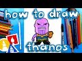 How To Draw Cartoon Thanos From Infinity War