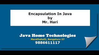 encapsulation in java