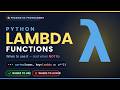 Lambda Function in Python — What It Is, When to Use It & When to Avoid It