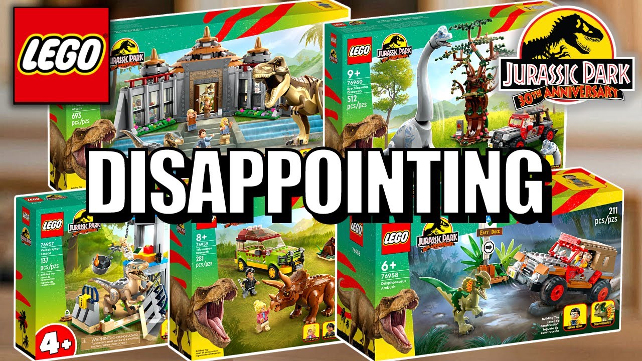 Lego JURASSIC PARK 30th Anniversary Sets! - First Impressions - YouTube