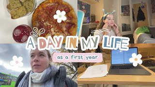 Day in the life first year edition *lecture, cafe work, dinner date w/ bestie, self care*