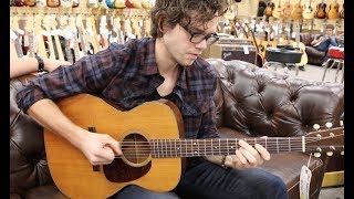 Fredrik Halland playing our 1947 Martin 000-18 at Norman's Rare Guitars