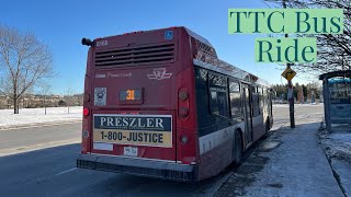 Toronto TTC 31 Greenwood Bus Ride  - Full Route Southbound 12/22/2024