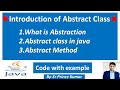 #abstraction  Abstraction in Java || what is abstract class and abstract methods in Java (Hindi)