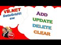VB.NET DataGridView - ADD,RETRIEVE,UPDATE,DELETE