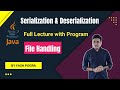 Serialization and Deserialization in java | serialversionuid java | objectoutputstream in java