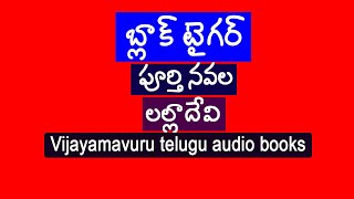 బ్లాక్ టైగర్/పూర్తి నవల/telugu full novel black tiger/telugu audio novels/telugu audio book/telugu