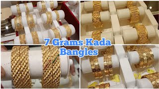 Gold Kada Bangle Designs From 7 Gram To 32gram | Dailywear Fancy Antique Design Screw Bangle Design