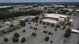 An aerial view of Deacon Boulevard area Wake Forest plans to develop