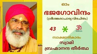 ഭജഗോവിന്ദം - 43 | bhaja govindam | swami brahmananda tirtha