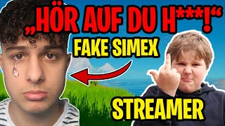 SIMEX wird BELEIDIGT von KLEINEN STREAMER! (zu Krass...) | Fortnite Trolling