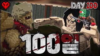 [EN SUB] I Survived 100 Days in the Attack on Titan World in Hardcore Minecraft