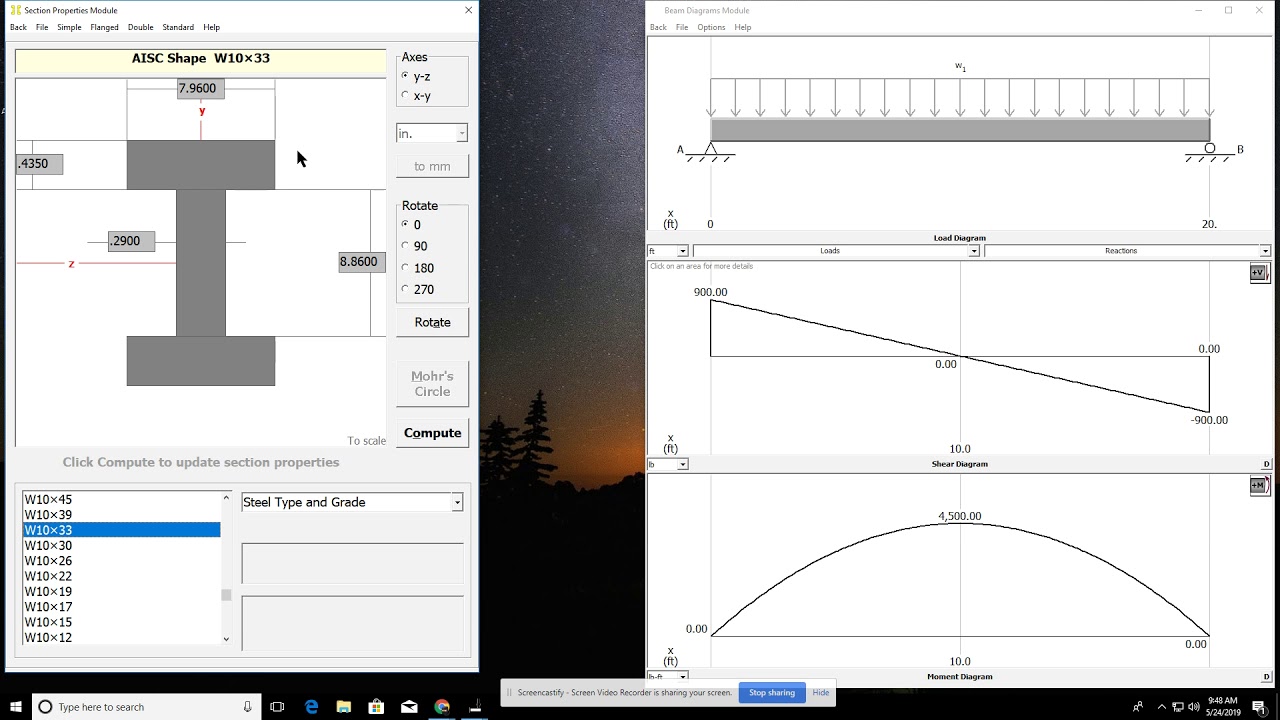 Mdsolids For Cea Beam Sizing Youtube
