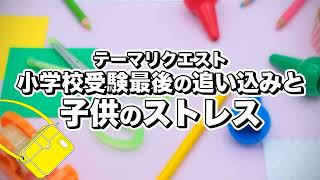 テーマリクエスト 小学校受験最後の追い込みと子供のストレス