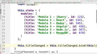 W3 11 react + forms, add module