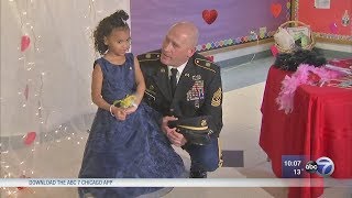 Illinois soldier steps in for girl's late father at daddy-daughter dance
