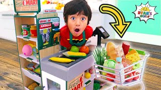 Ryan's Pretend Play Grocery shopping! One hr kids video