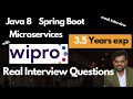 3.5 Years Experience || Real Wipro java spring boot Interview Questions