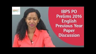 IBPS PO Prelims 2016 English Previous Year Paper Discussion | IBPS PO 2017 Preparation