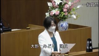 令和3年第4回定例会　一般質問　大野みどり議員（2021.11.19）