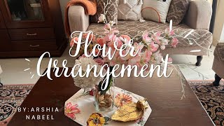 Flower Arrangement | Discarded Flowers into Beautiful Arrangement | Arrange Flowers in a Vase