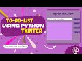 To-Do-List using Python | TechnoHacks Edutech | PixelCodeArtistation #edutech #python #vscode