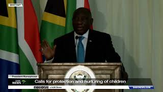 President Ramaphosa calls for sustained investment in children's health, safety and education