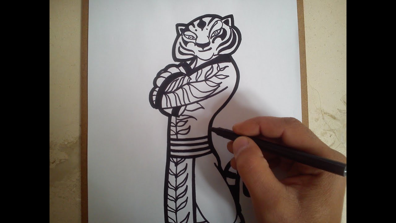 Como Dibujar A Tigresa De Kung Fu Panda 3 / How To Draw Tigress Kung Fu ...