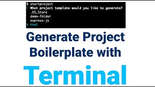 Generate your own project boilerplate with CMD / Terminal with help of NodeJS