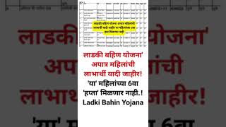 Ladki Yojana Maharashtra|नवीन अपडेट मुख्यमंत्री माझी लाडकी बहीण योजना   लाडकी बहीण हेल्पलाइन#shorts