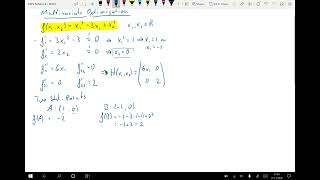 Multivariate optimisation example (unconstrained)