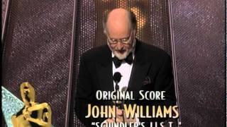 John Williams winning Best Original Score for "Schindler's List"
