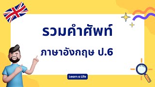 รวมคำศัพท์ ภาษาอังกฤษ ป.6 | คําศัพท์ ภาษาอังกฤษ หมวดหมู่ต่างๆ | Learn a Life