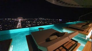 أجمل إطلالة ليلية🌠 علي دبي من Aura Sky Pool 🇦🇪 خلال زيارتي لدبي