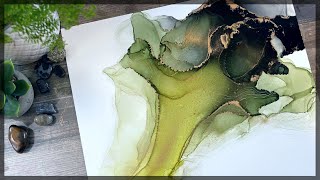 Alcohol Ink Art - Abstract Lines and Ripples