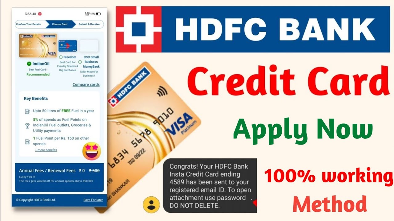 HDFC Credit Card Apply Online 2023 - How To Apply Hdfc Credit Card ...