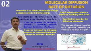 02 - Molecular Diffusion Rate of Diffusion
