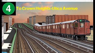 OpenBVE Throwback: 4 Train To Crown Heights-Utica Avenue (R29 Redbird)(1990s)