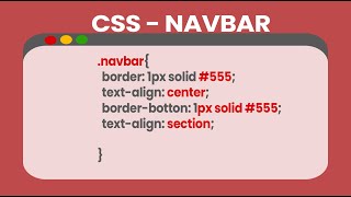 CSS Basic Navbar Tutorial | Responsive Navigation Bar with HTML & CSS lesson 23